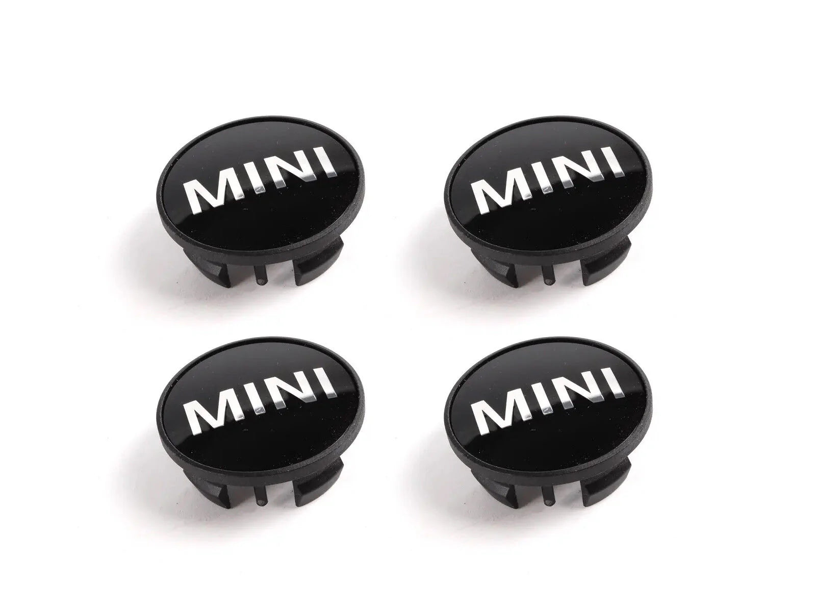 Set of 4 Black 54mm Wheel Centre Caps for Mini Cooper Cars
