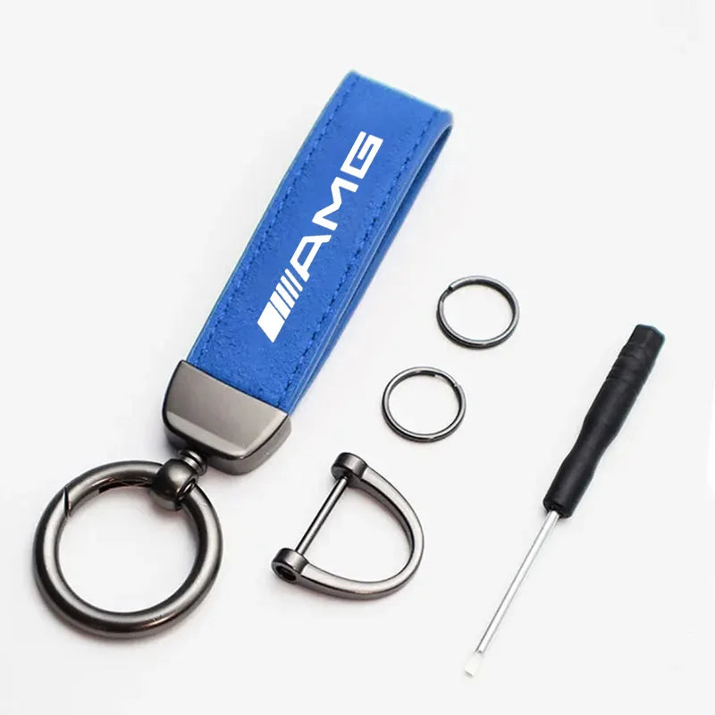 Mercedes AMG Keyring – Premium Leather | Multi-Color Options