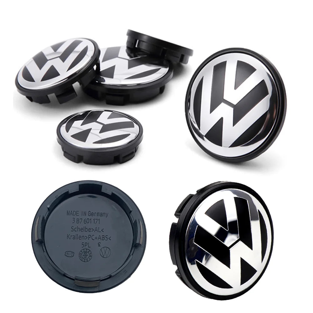 VW Golf Jetta Passat Wheel Center Hub Caps Set