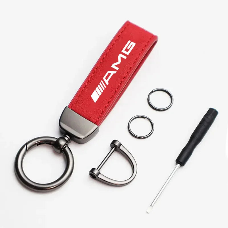 Mercedes AMG Keyring – Premium Leather | Multi-Color Options