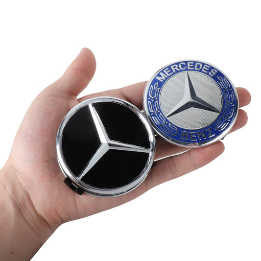 Mercedes Benz AMG Wheel Center Caps 75mm Set